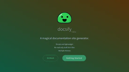 Docsify 홈패아자 메인화면