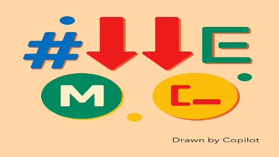 마크다운을 상징하는 일러스트레이션